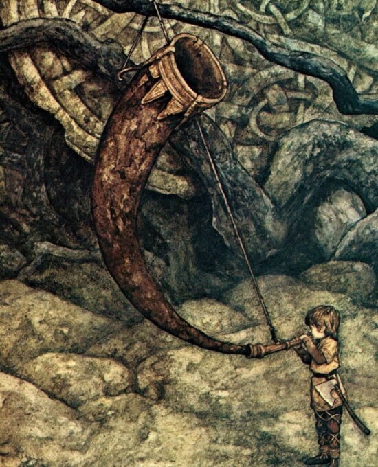 Brian Froud “I got the idea for this from a walk along Lych way…” Vintage art book page 1976