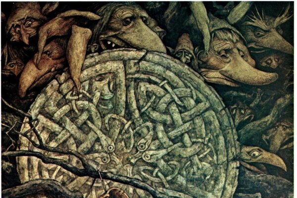 Brian Froud "I got the idea for this from a walk along Lych way..." Vintage art book page 1976 - Image 2