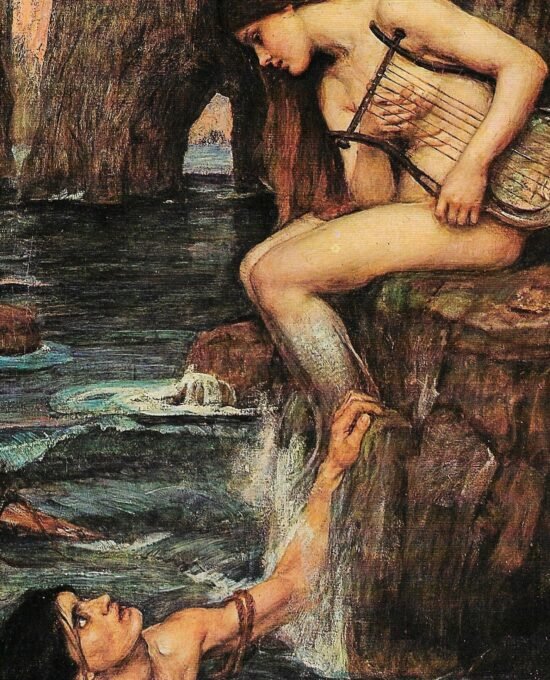 Sirene ’70s art book page John William Waterhouse