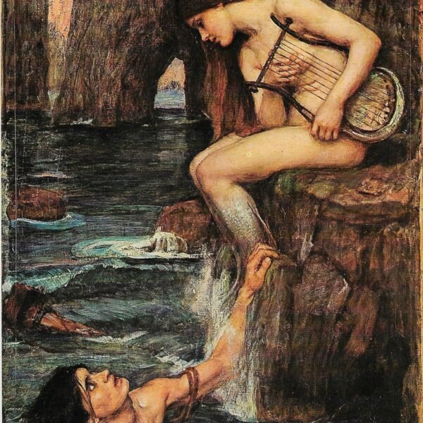 Sirene '70s art book page John William Waterhouse