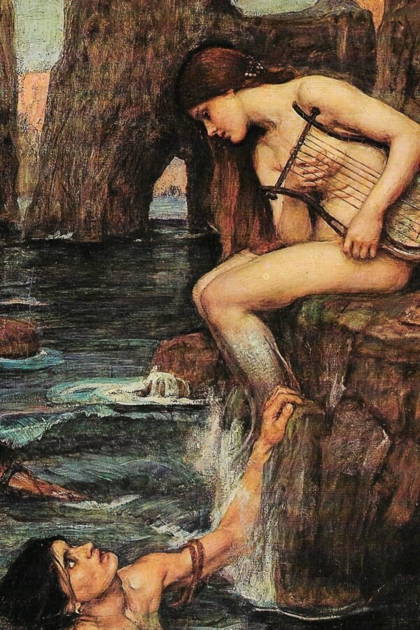 Sirene '70s art book page John William Waterhouse - Image 2