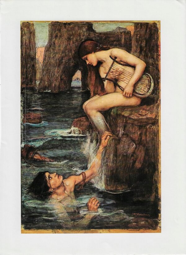Sirene '70s art book page John William Waterhouse - Image 3