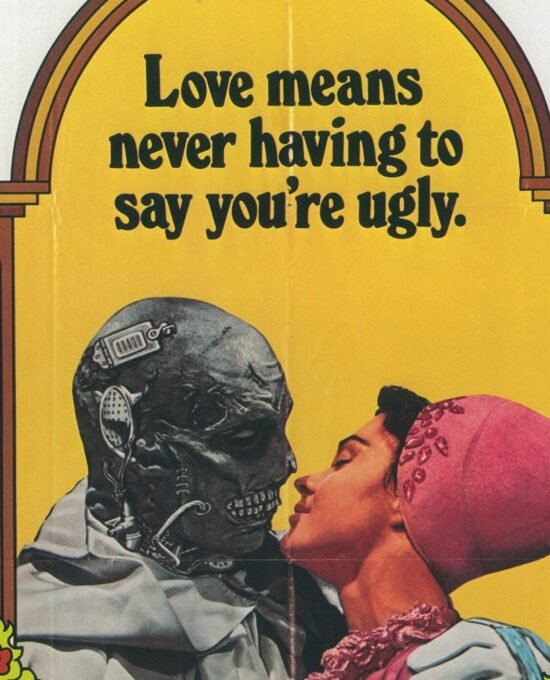 The Abominable Dr. Phibes / When Dinosaurs Ruled the Earth Vintage two-sided book page of Movie Posters