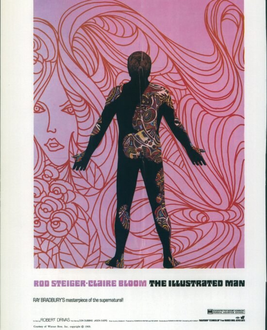 Barbarella / The Illustrated Man Vintage two-sided book page of Movie Posters 10 x 14″