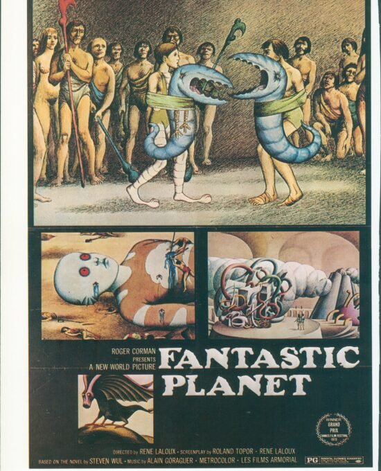 Fantastic Planet / Silent Running Vintage two-sided book page of Movie Posters 10 x 14″
