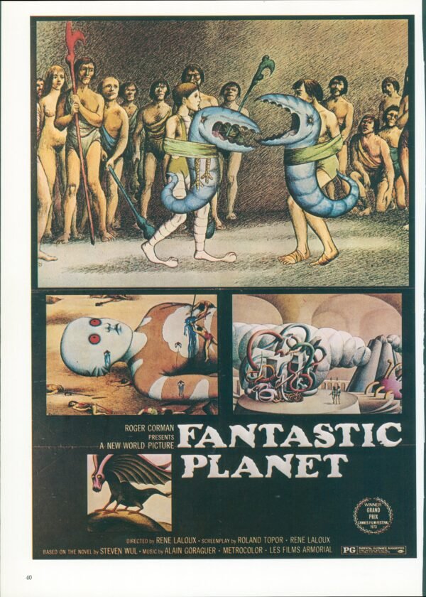 Fantastic Planet / Silent Running Vintage two-sided book page of Movie Posters 10 x 14" - Image 2