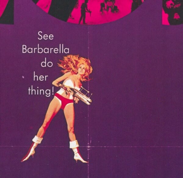 Barbarella / The Illustrated Man Vintage two-sided book page of Movie Posters 10 x 14" - Image 3