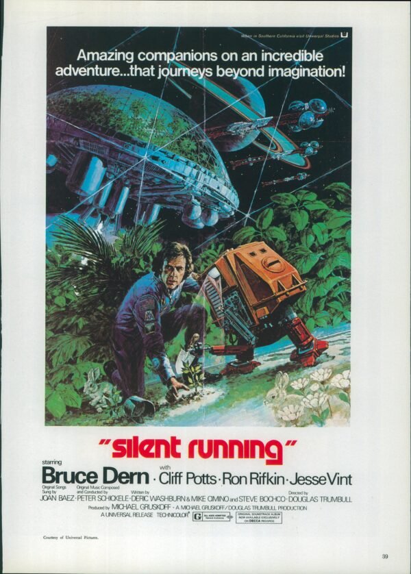 Fantastic Planet / Silent Running Vintage two-sided book page of Movie Posters 10 x 14" - Image 4