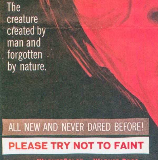 The Curse of Frankenstein / Blood of the Vampire Vintage two-sided book page of Movie Posters 10 x 14"