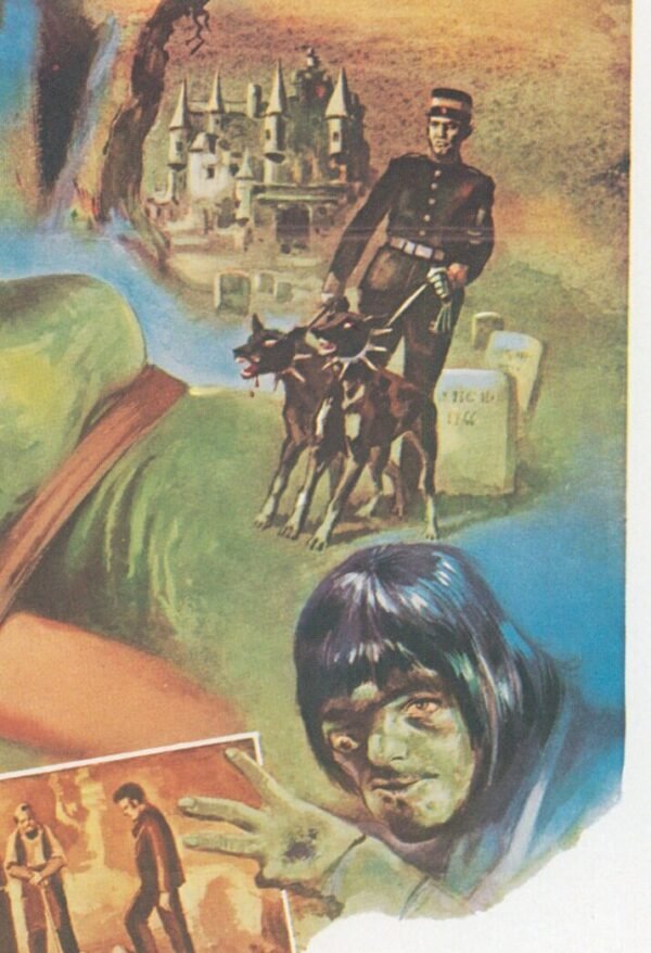 The Curse of Frankenstein / Blood of the Vampire Vintage two-sided book page of Movie Posters 10 x 14" - Image 3