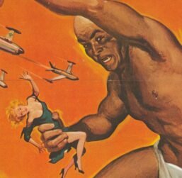 The Amazing Colossal Man / The Land Unknown Vintage two-sided book page of Movie Posters 10 x 14"