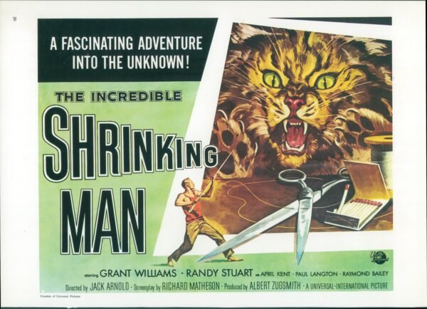 The Incredible Shrinking Man / Curse of the Demon Vintage two-sided book page of Movie Posters 10 x 14" - Image 2