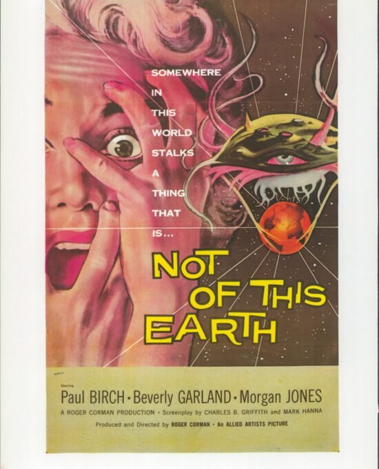 Not of this Earth / The Mole People Vintage two-sided book page of Movie Posters 10 x 14″