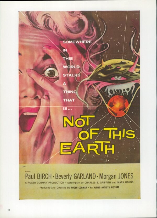 Not of this Earth / The Mole People Vintage two-sided book page of Movie Posters 10 x 14" - Image 2