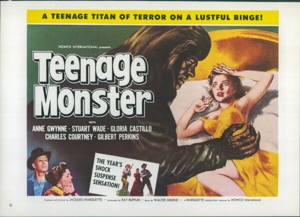 Beginning of the End / Teenage Monster Vintage two-sided book page of Movie Posters 10 x 14" - Image 4