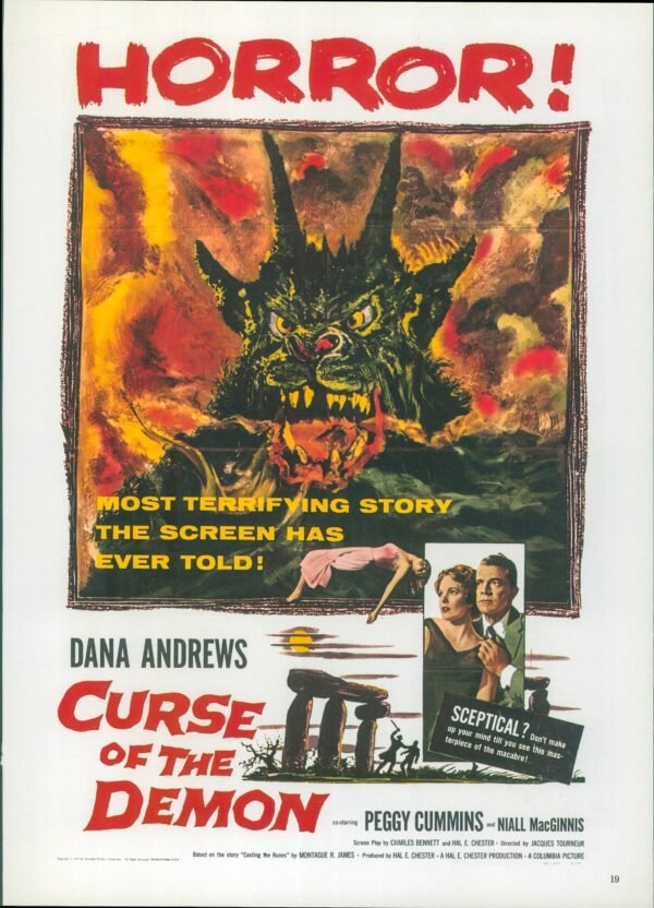 The Incredible Shrinking Man / Curse of the Demon Vintage two-sided book page of Movie Posters 10 x 14" - Image 4