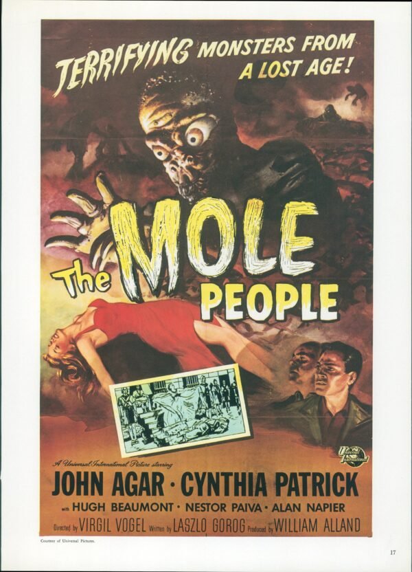 Not of this Earth / The Mole People Vintage two-sided book page of Movie Posters 10 x 14" - Image 4
