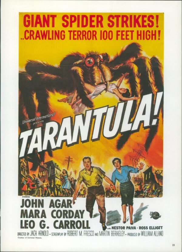 Tarantula! / Curucu Beast of the Amazon Vintage two-sided book page of Movie Posters 10 x 14" - Image 2