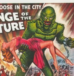 Revenge of the Creature / Tobor the Great Vintage two-sided book page of Movie Posters