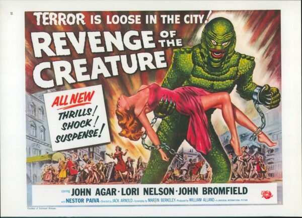 Revenge of the Creature / Tobor the Great Vintage two-sided book page of Movie Posters - Image 2
