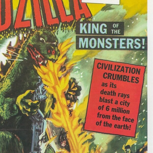 Godzilla / House of Wax Vintage two-sided book page of Movie Posters 10 x 14"
