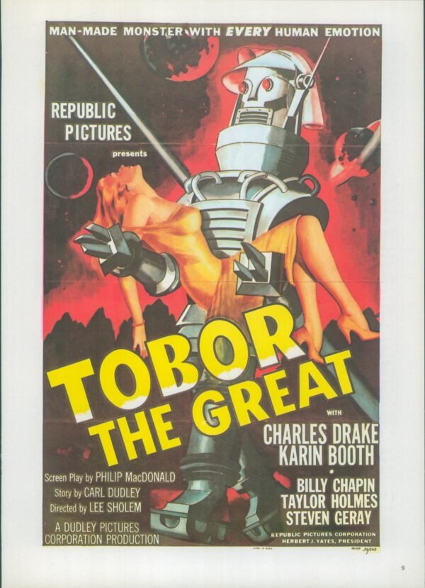 Revenge of the Creature / Tobor the Great Vintage two-sided book page of Movie Posters - Image 4