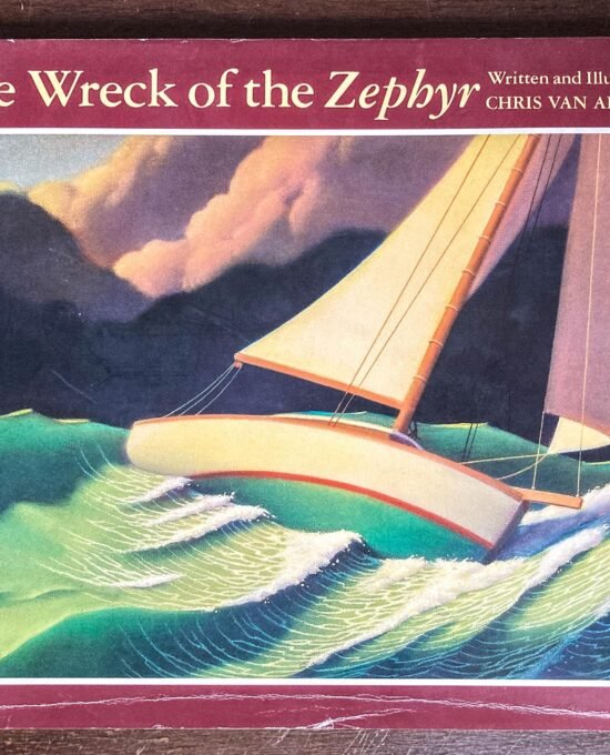 Chris van Allsburg “The Wreck of the Zephyr” Children’s book [c.1983] Signed by Nancy Willard, from her estate Edward Hopper-like artwork