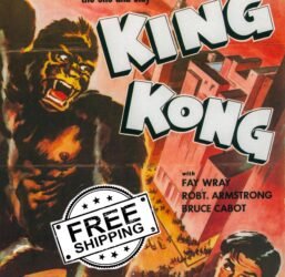 King Kong / Mighty Joe Young & Invasion USA Vintage two-sided book page of Movie Posters 10 x 14"