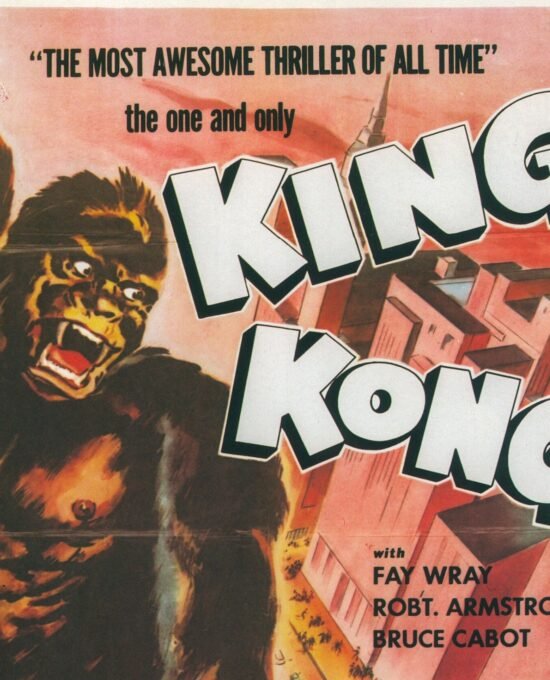 King Kong / Mighty Joe Young & Invasion USA Vintage two-sided book page of Movie Posters 10 x 14″