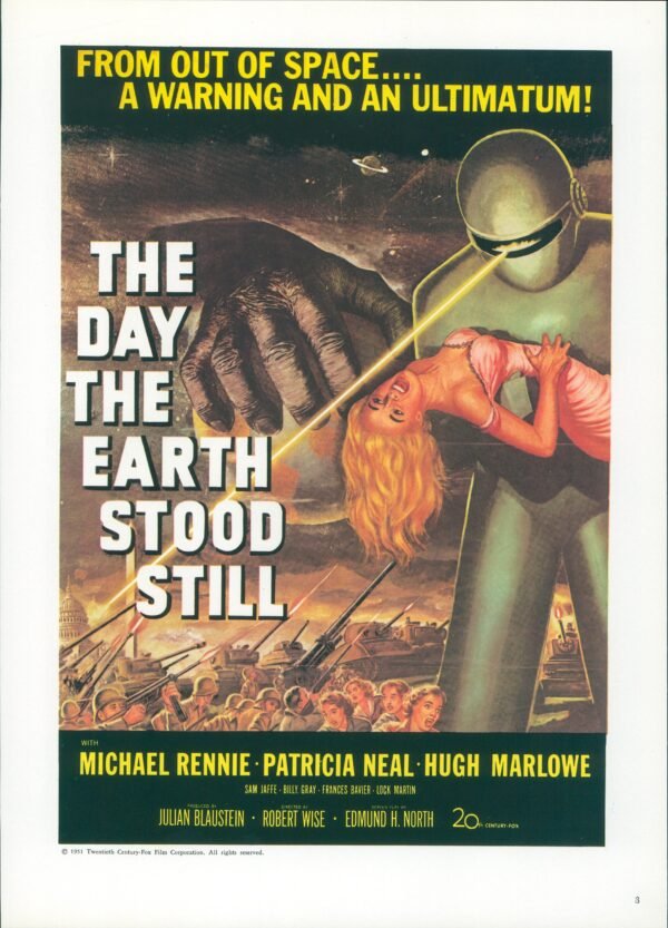 The Day the Earth Stood Still / When Planets Collide Vintage two-sided book page of Movie Posters 10 x 14" - Image 3
