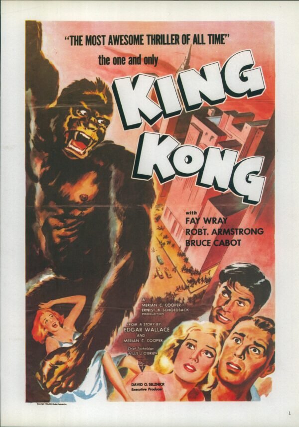 King Kong / Mighty Joe Young & Invasion USA Vintage two-sided book page of Movie Posters 10 x 14" - Image 4