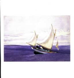 Edward Hopper "Yawl Riding a Swell" 1935 Vintage art book print