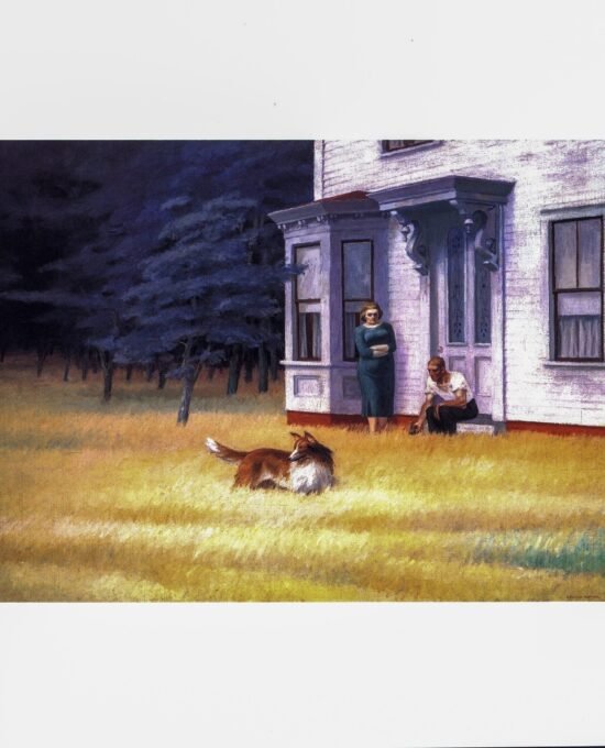 Edward Hopper vintage print “Cape Code Evening” 1939 Vintage art book print