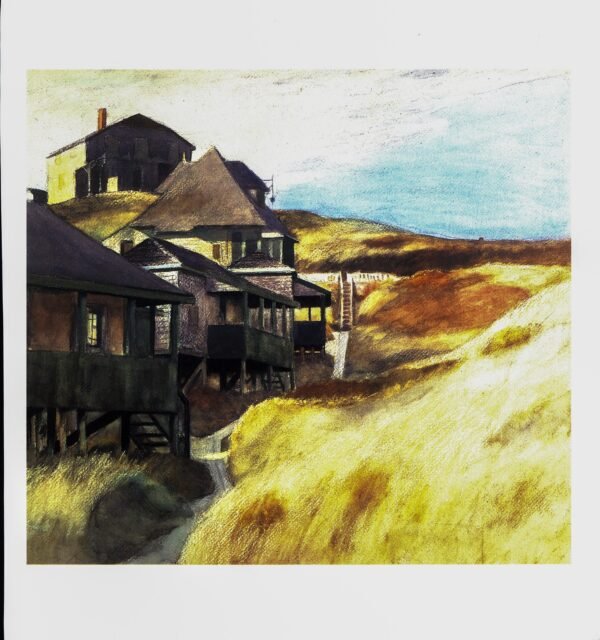 Edward Hopper "Shacks at Pamet Head, Massachusetts" Vintage art book print