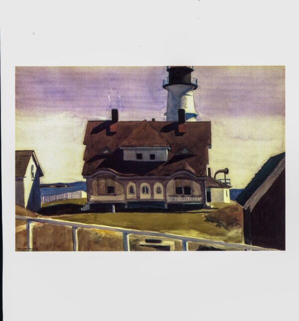 Edward Hopper "Captain Strout's House, Portland Head" 1927 Vintage art book page