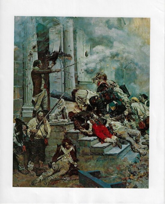1898 Howard Pyle Of the Brandywine Artists “The Attack Upon the Chew House” detail from Scribners Magazine