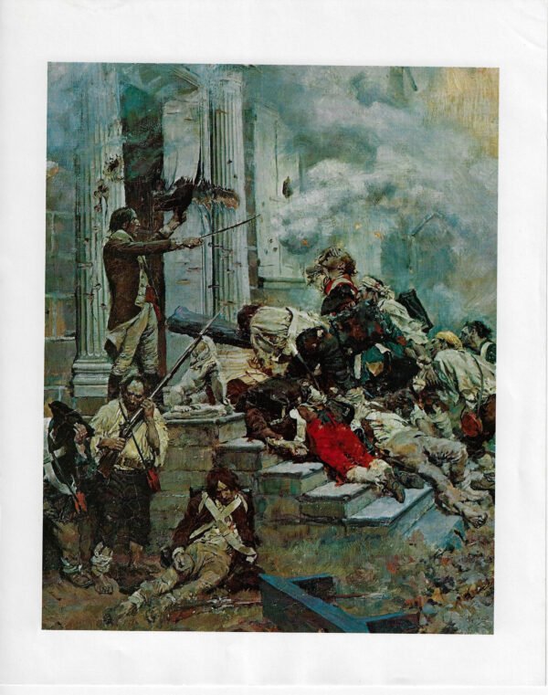 1898 Howard Pyle Of the Brandywine Artists "The Attack Upon the Chew House" detail from Scribners Magazine
