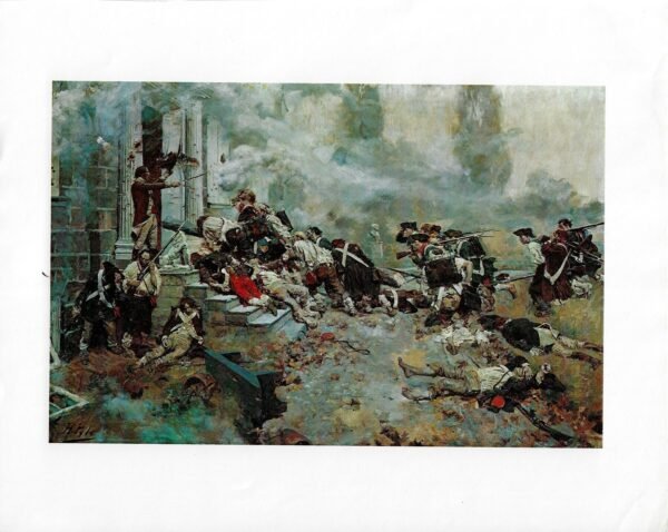 1898 Howard Pyle Of the Brandywine Artists "The Attack Upon the Chew House"  from Scribner's