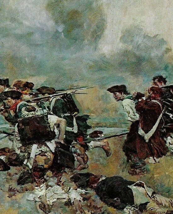 1898 Howard Pyle Of the Brandywine Artists “The Attack Upon the Chew House”  from Scribner’s